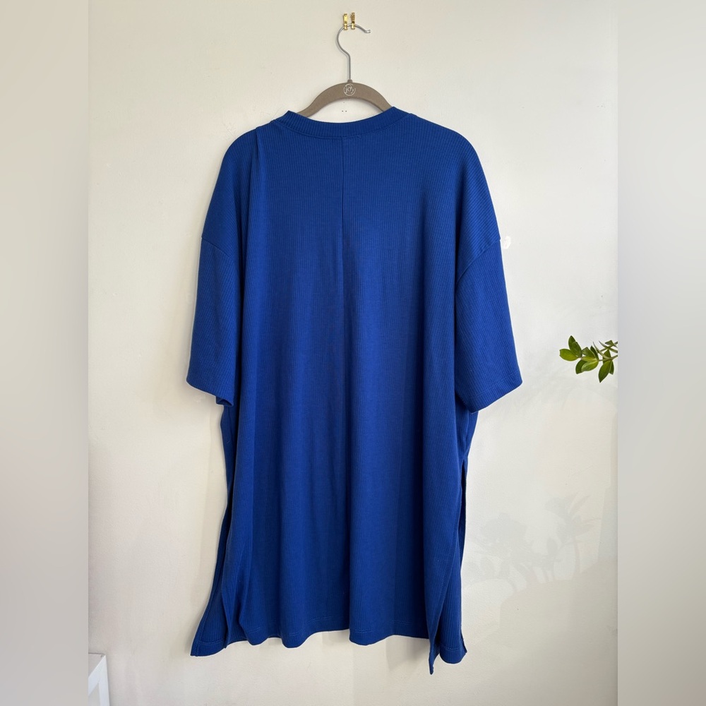 Dressed in LALA - Lex Ribbed Playsuit in Royal Blue - Picture 4 of 5